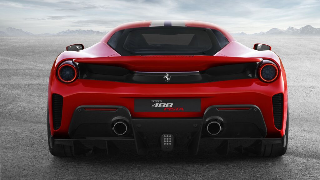 Ferrari Pista Rear View k hd