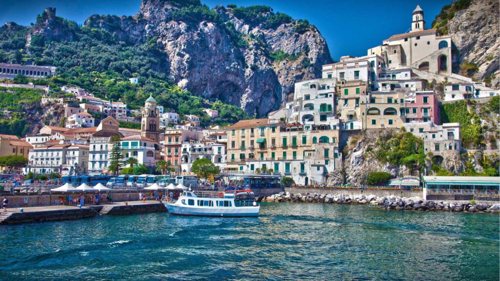 At the pier at a resort in Amalfi, Italy wallpapers and Wallpaper