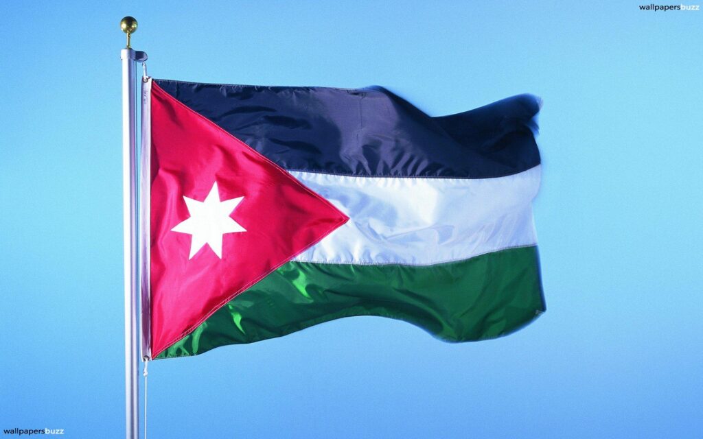 The flag of Jordan 2K Wallpapers