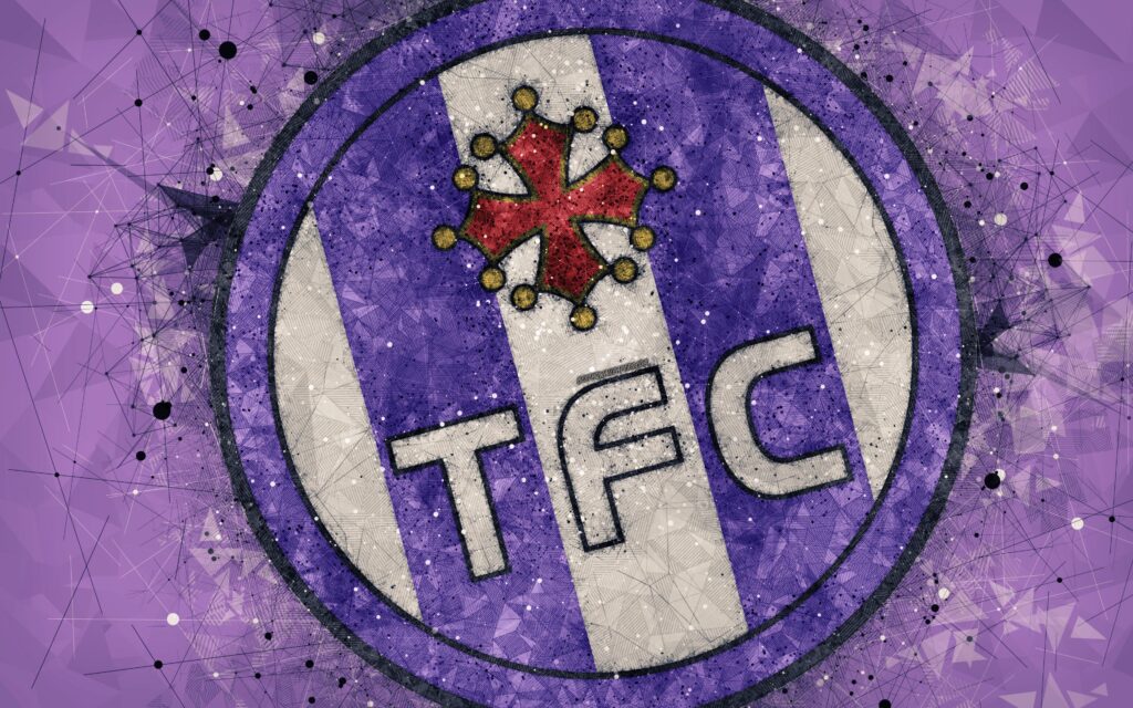 Download wallpapers Toulouse FC, k, geometric art, French football