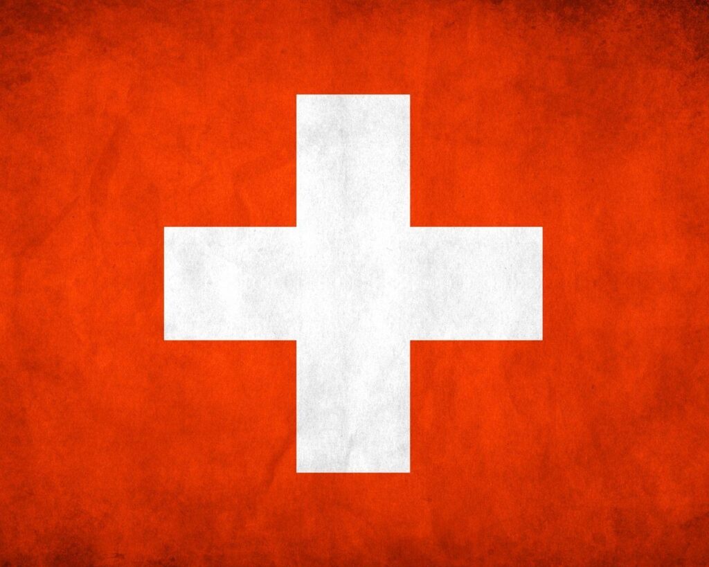 Download wallpapers switzerland, flag, texture standard