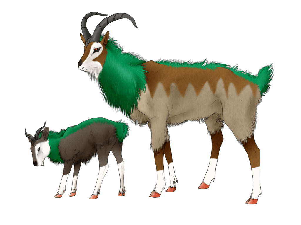 Realistic Skiddo and Gogoat by Kallonate