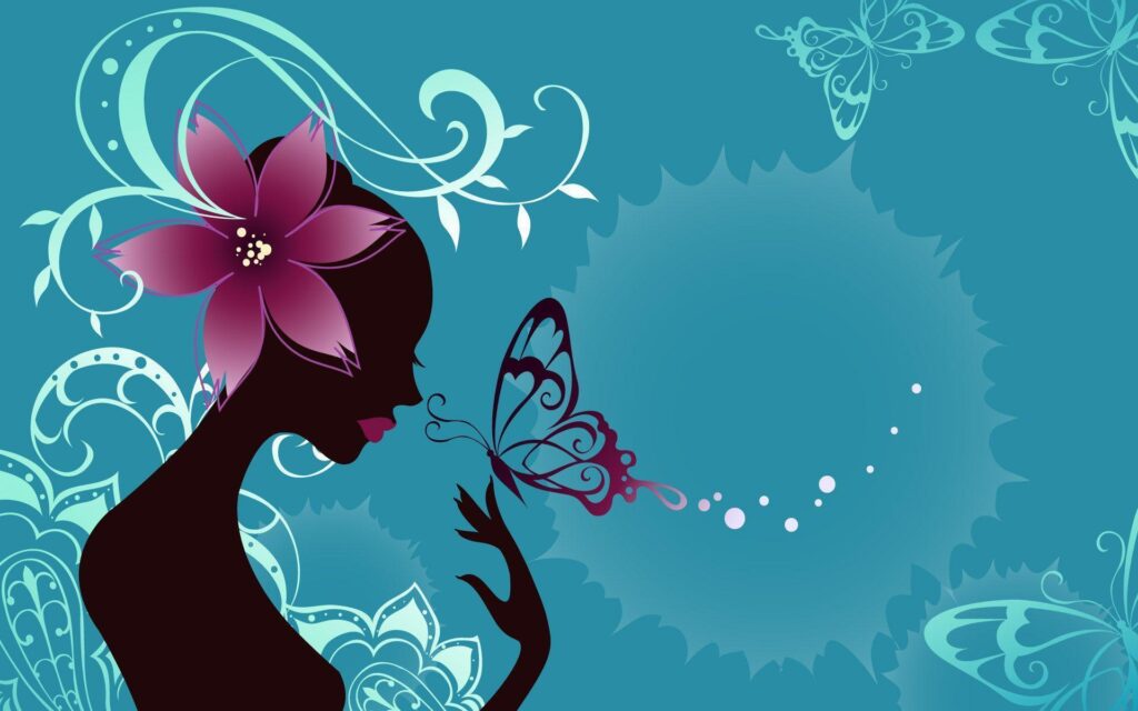 Girl And Butterfly Wallpapers