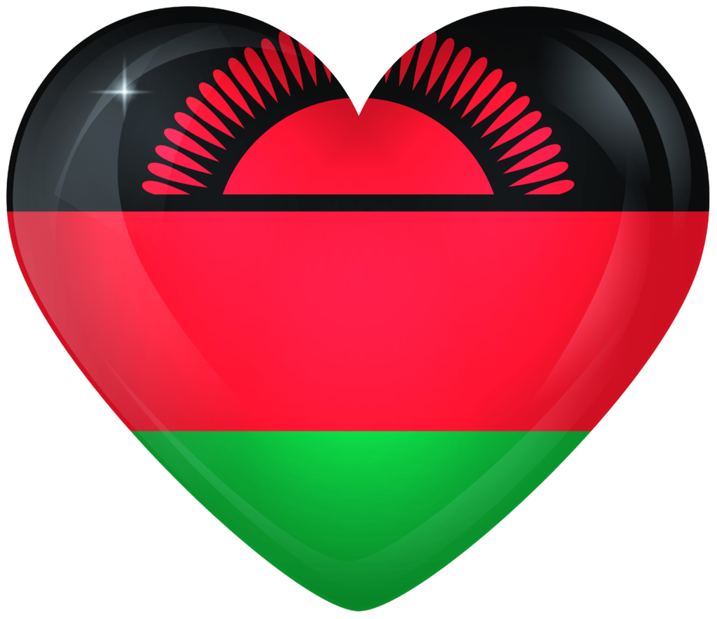 Malawi Large Heart Flag