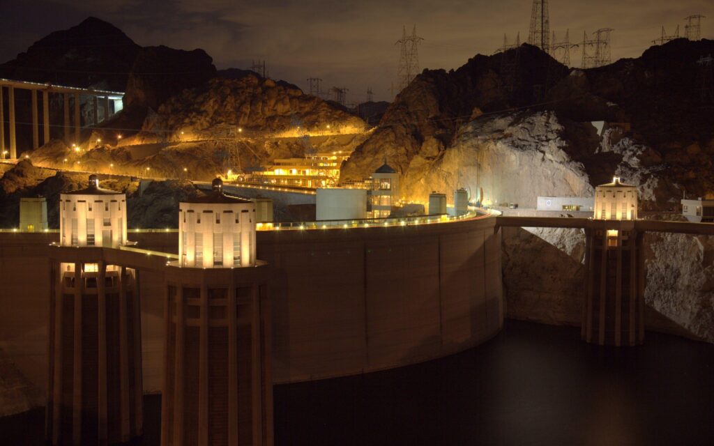 Hoover Dam at Sunset