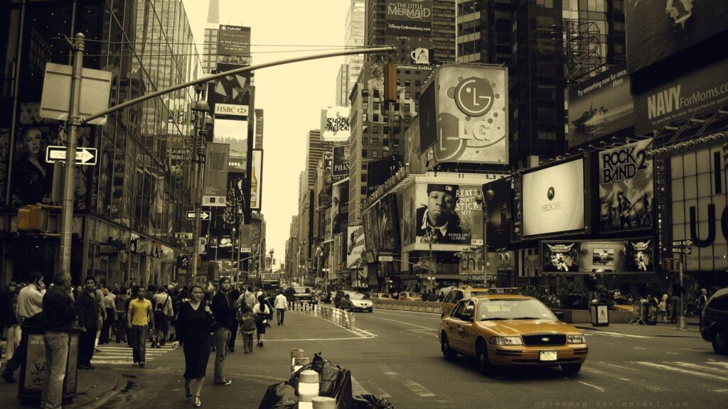 New York Yellow Taxi Times Square wallpapers