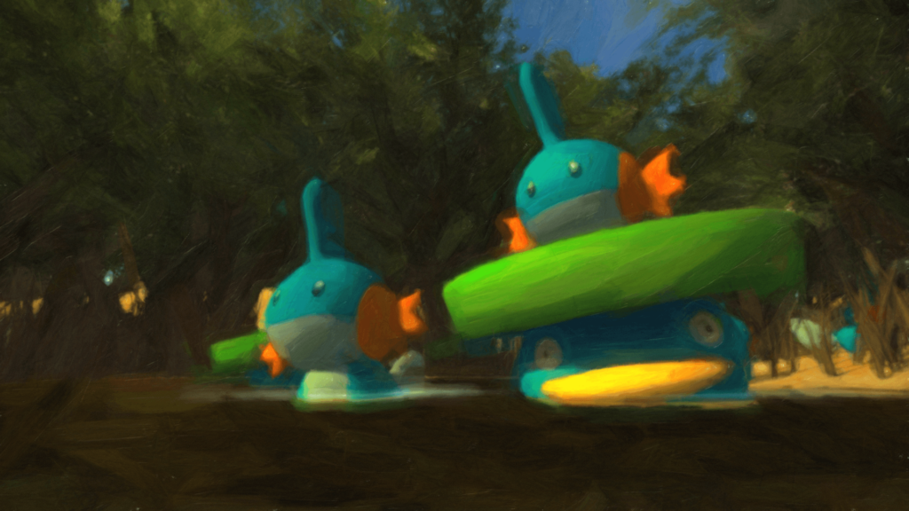 Mudkip and Lotad in the Sandbox by jedi