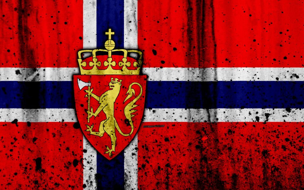 Download wallpapers Norwegian flag, k, grunge, flag of Norway