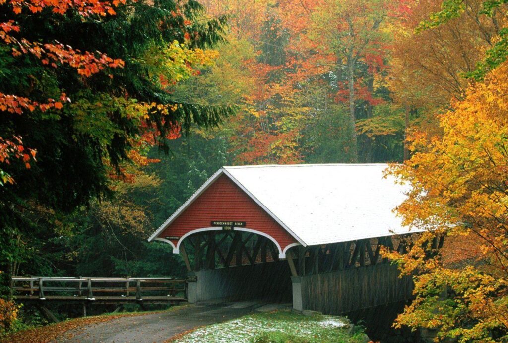 Hampshire Tag wallpapers Covered Bridge Franconia State Park New