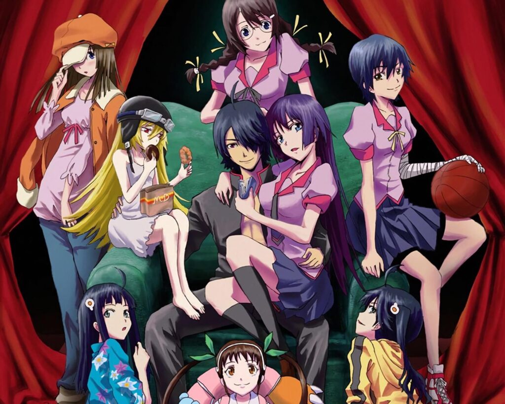 HD wallpaper group of female anime character wallpaper, Monogatari