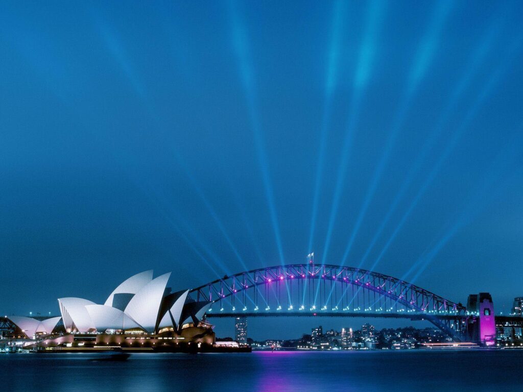 Australia Wallpaper Sydney Opera House and Harbour Bridge 2K wallpapers