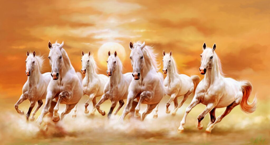 Seven Horses Running Wallpapers