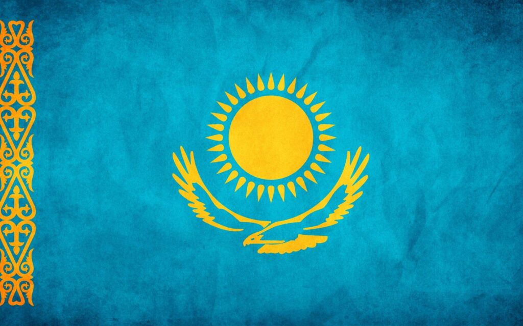 Flag Of Kazakhstan 2K Wallpapers