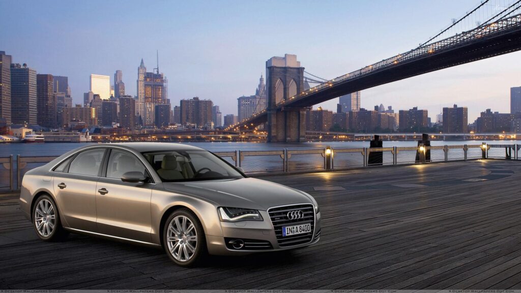 Audi A Side Front Pose In Golden Wallpapers