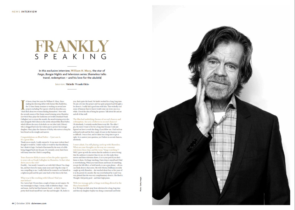 FRANKLY SPEAKING AN INTERVIEW WITH WILLIAM H MACY