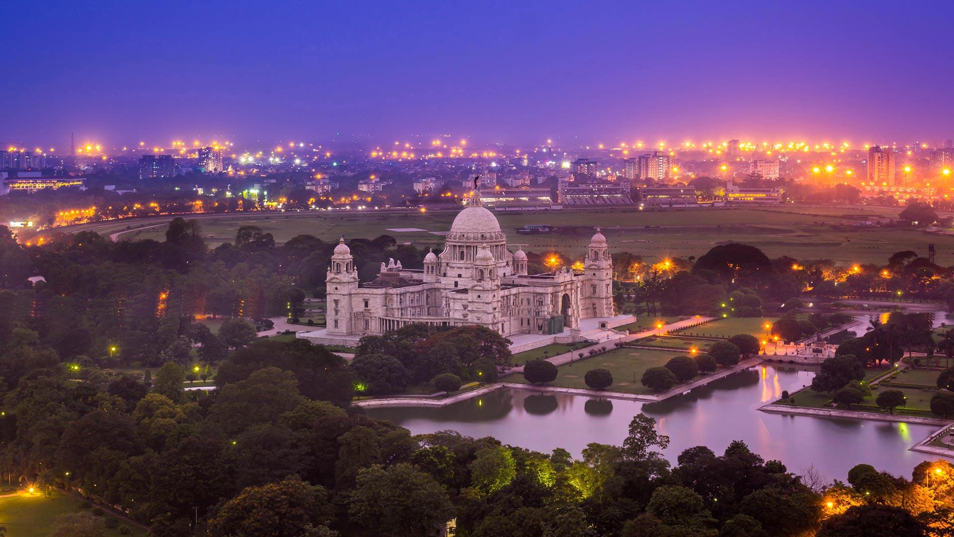 Wallpapers Lights, India, West Bengal, Calcutta, Victoria Memorial