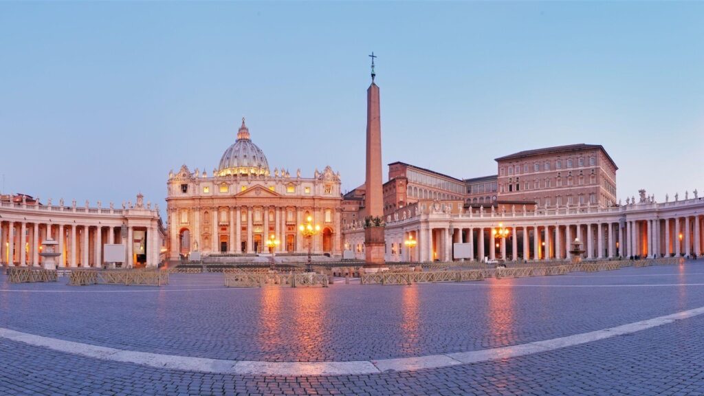 Vatican City, Rome, Italy, St Peter’s Square, cathedral, obelisk