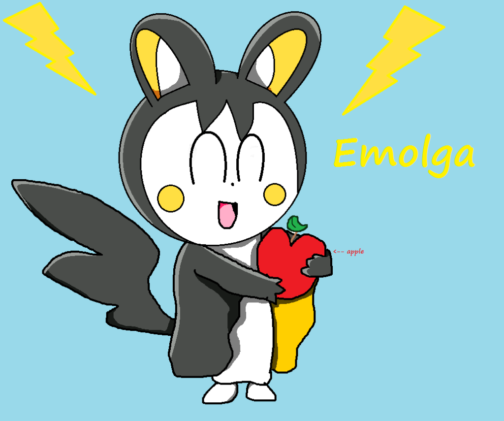 Pokemon gambar Emolga drawing 2K wallpapers and backgrounds foto