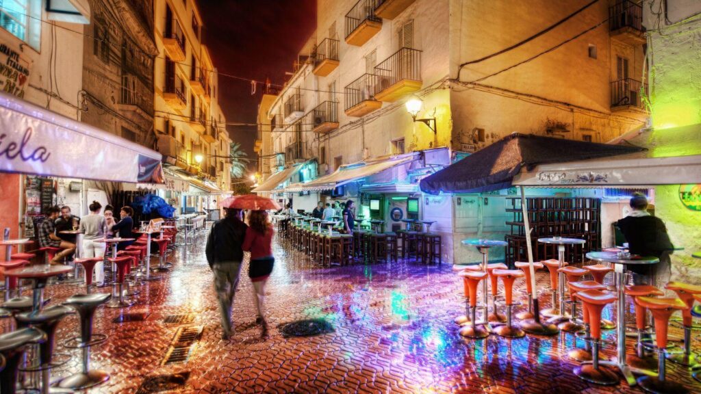 A Rainy and Romantic Night in Ibiza widescreen wallpapers