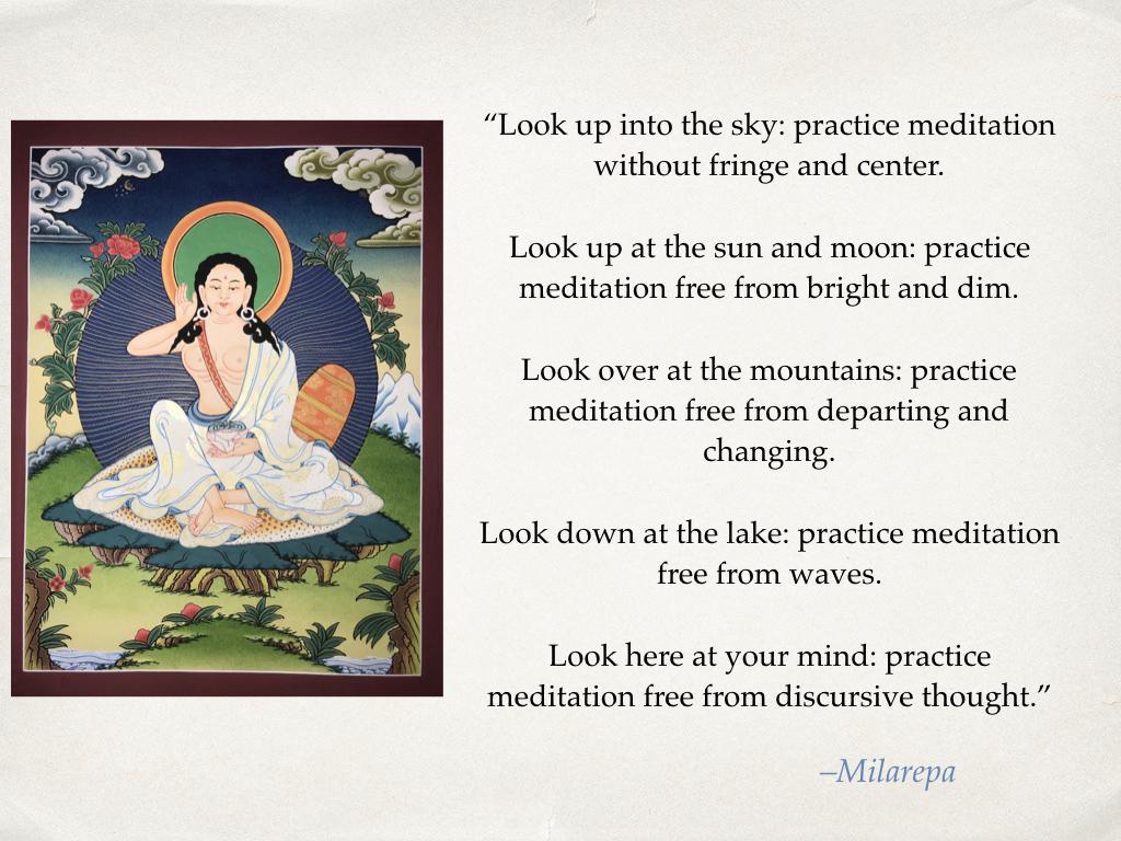 Advancing meditation Milarepa