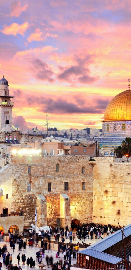 Download Jerusalem, Sky, Wall, Clouds, Sunset Wallpapers