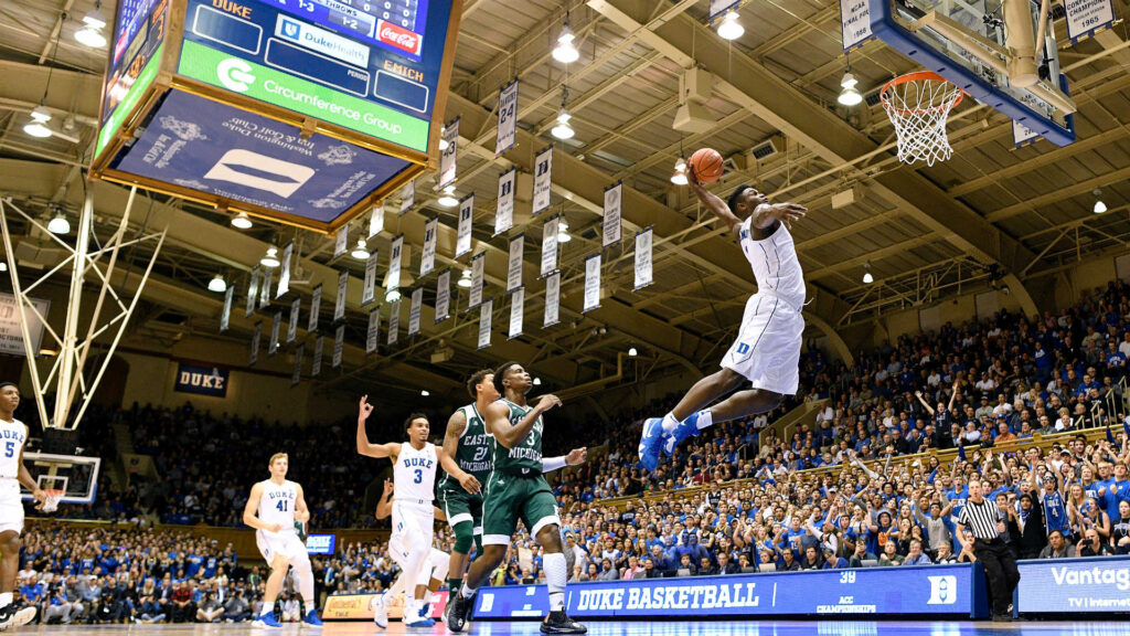 WATCH Duke’s Zion Williamson continues to dunk it all
