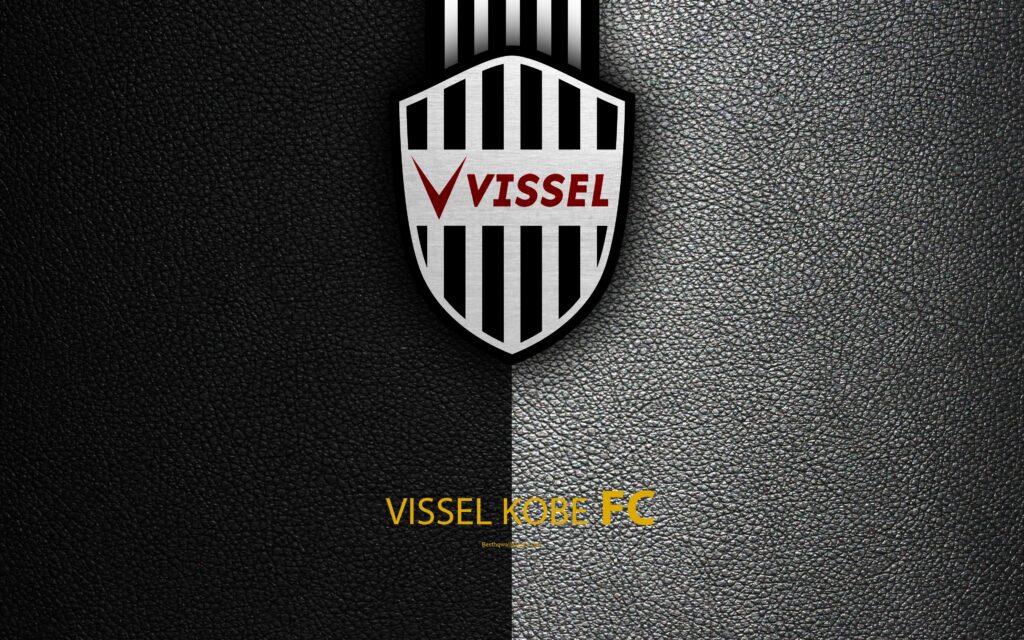 Download wallpapers Vissel Kobe FC, k, logo, leather texture