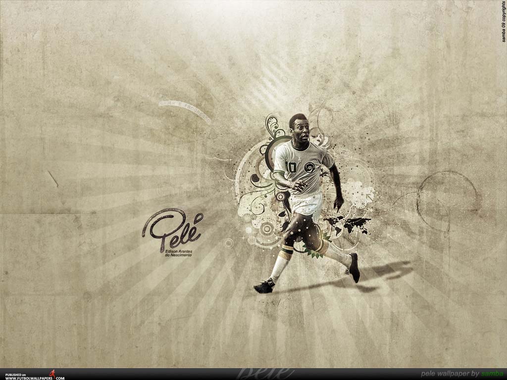 Pele Retired Brazilian Professional Footballer Golden Wallpaper