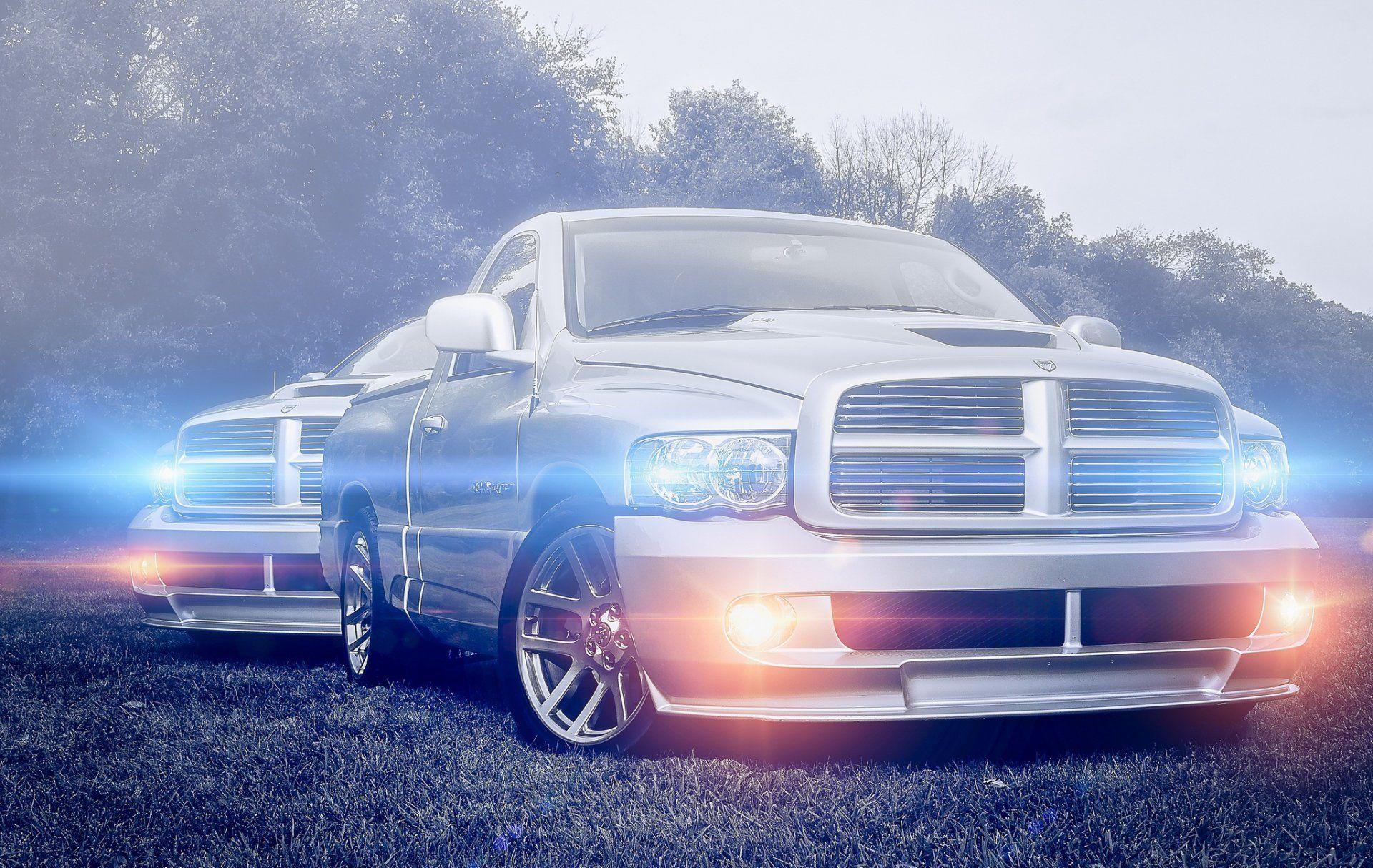 Dodge ram silvery front pickup dodge silver truck reflections HD