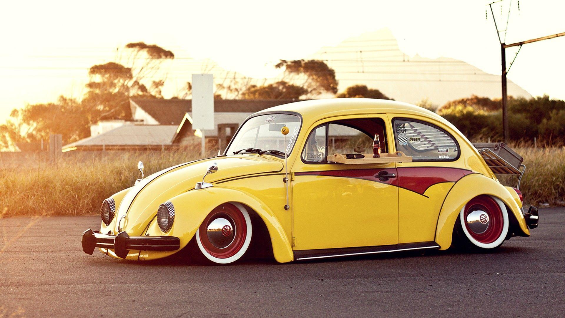 Classic Yellow VW Beetle Wallpapers Themes