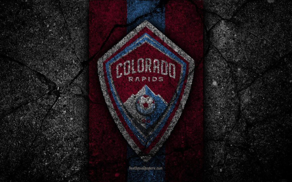 Download wallpapers k, Colorado Rapids FC, MLS, asphalt texture