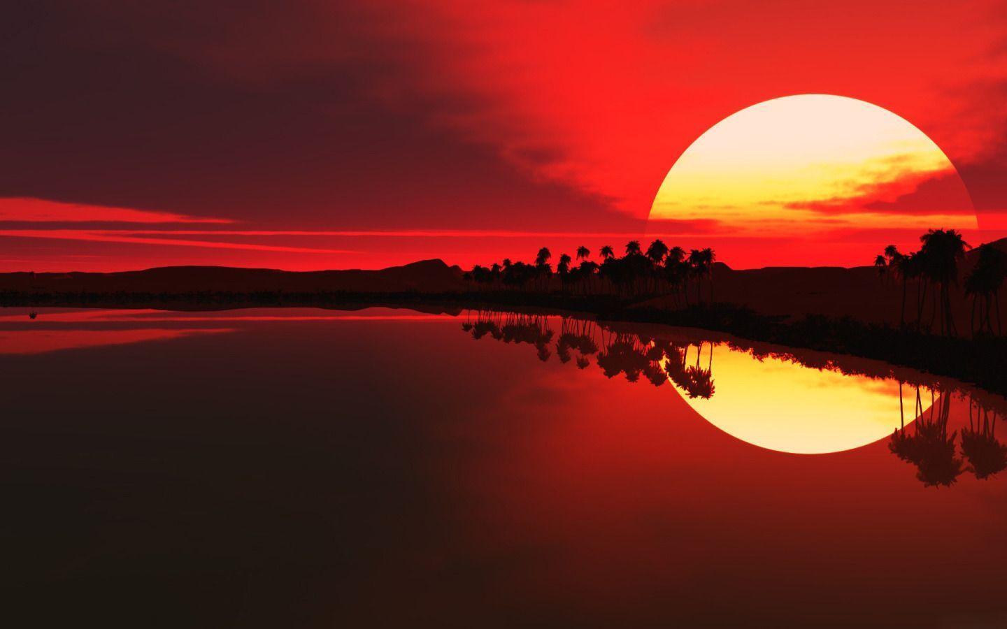 Sunset in Africa widescreen wallpapers