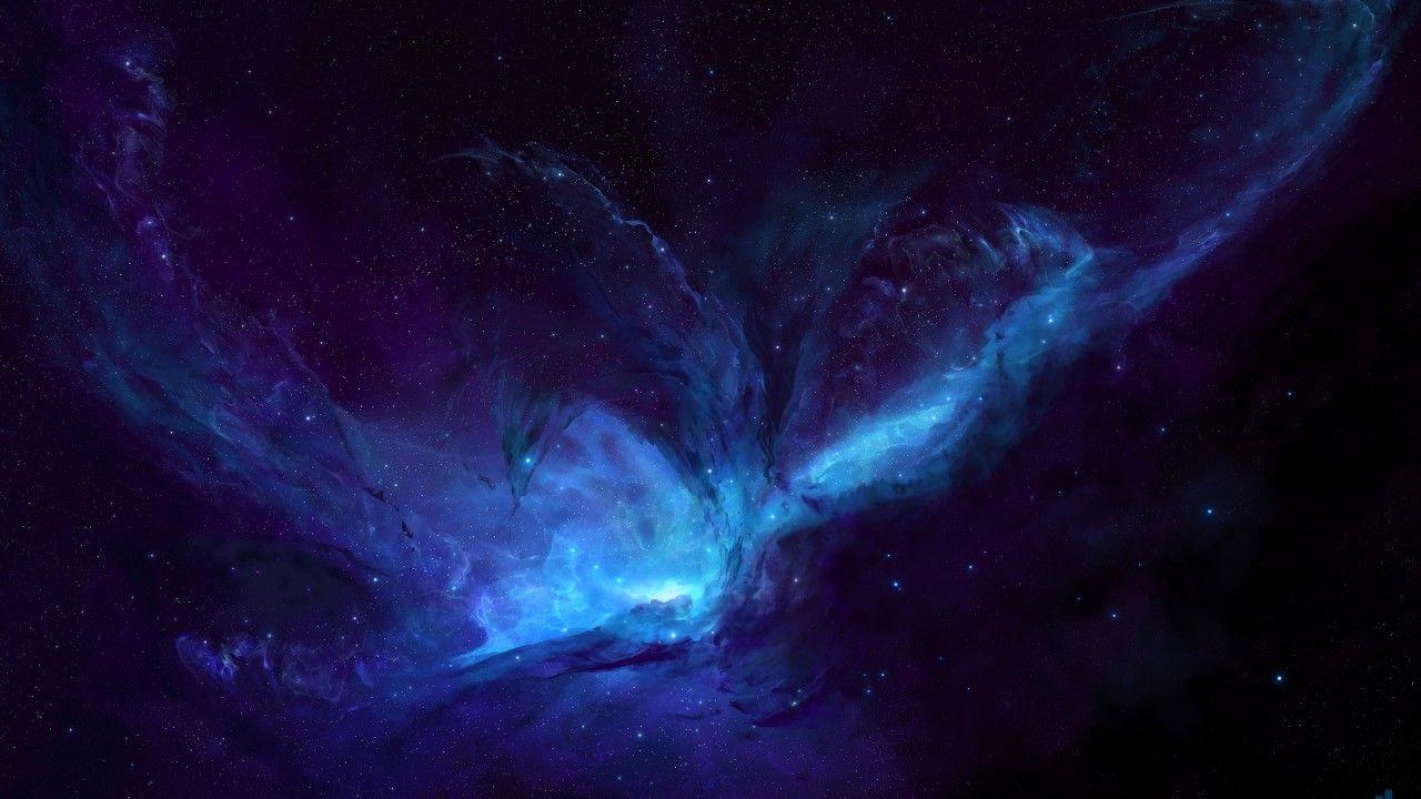 Wallpapers Nebula, Dark space, Blue Space, Deep, HD, Space,