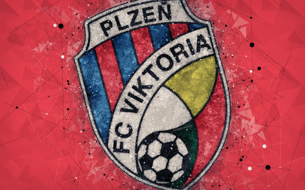 Download wallpapers FC Viktoria Plzen, k, geometric art, logo
