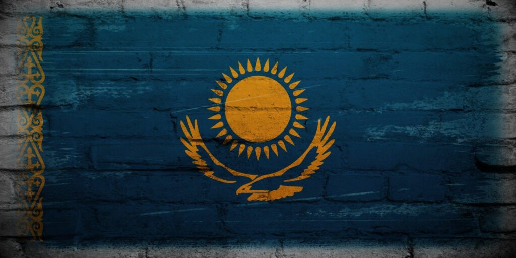 Wall kazakhstan flag texture 2K wallpapers
