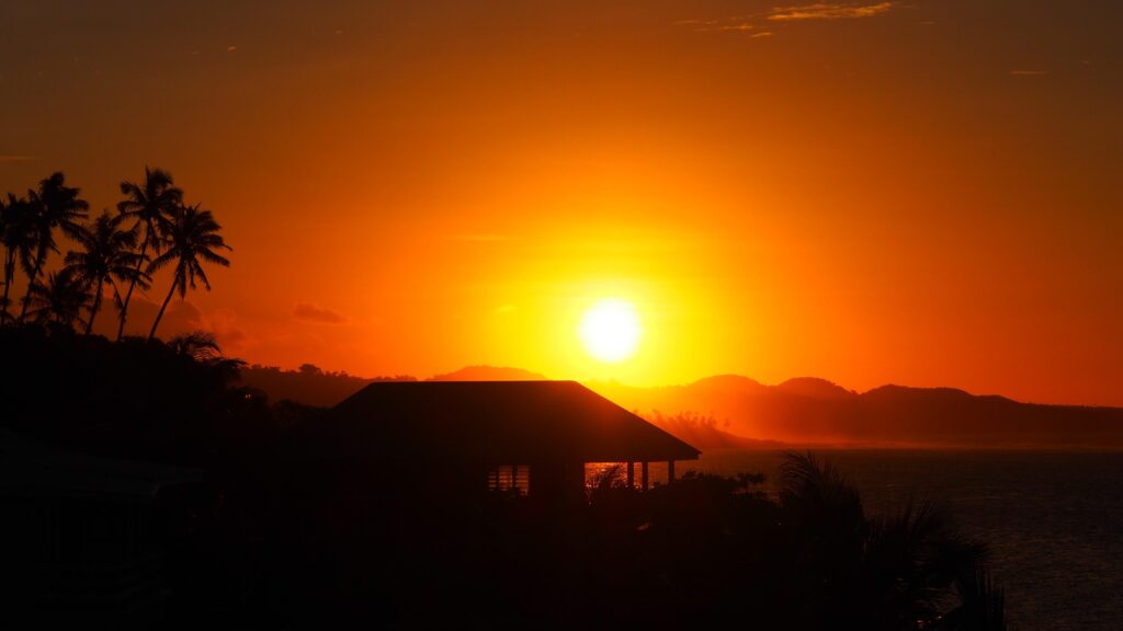 Wallpapers Sunset, Samoan Islands, Polynesia, K, Nature,