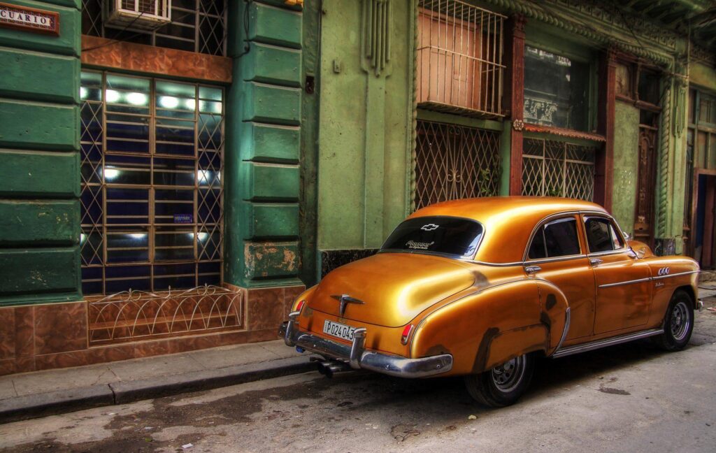Vehicles retro street house window cuba havana 2K wallpapers