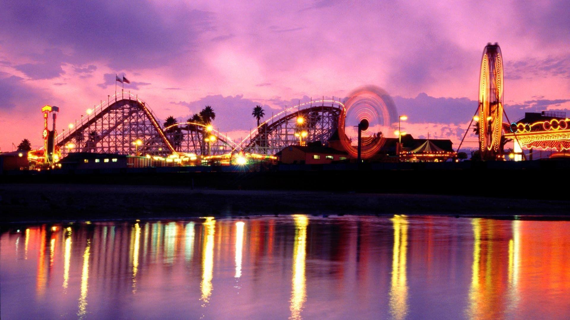 Santa Cruz Ferris Wheel Theme Park California 2K Aesthetic