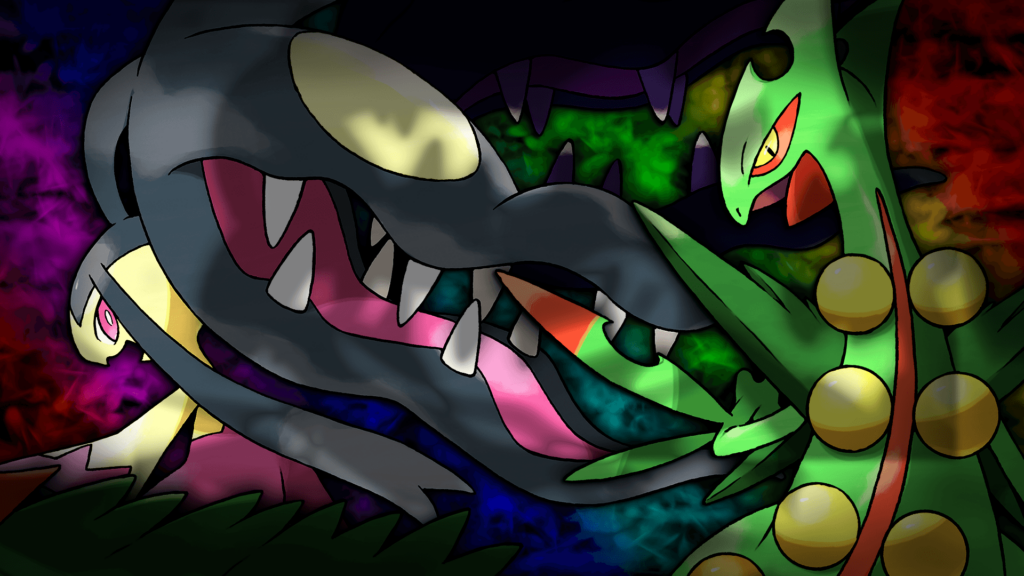 Mega Mawile and Mega Sceptile Wallpapers by Glench