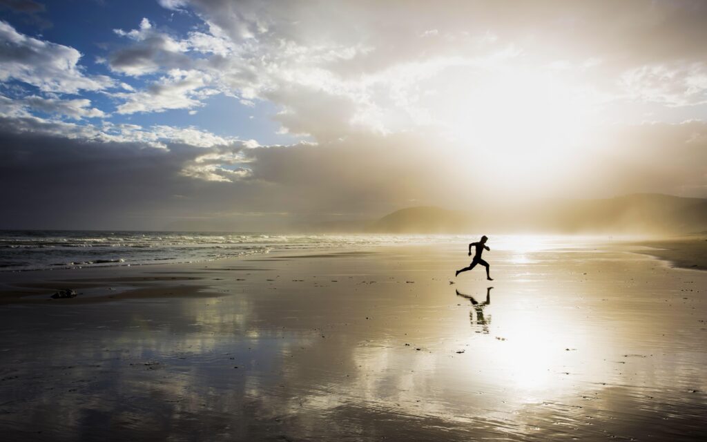 Beach Running Man Wallpapers  – Full HD