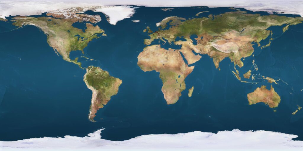 High Resolution map of Earth