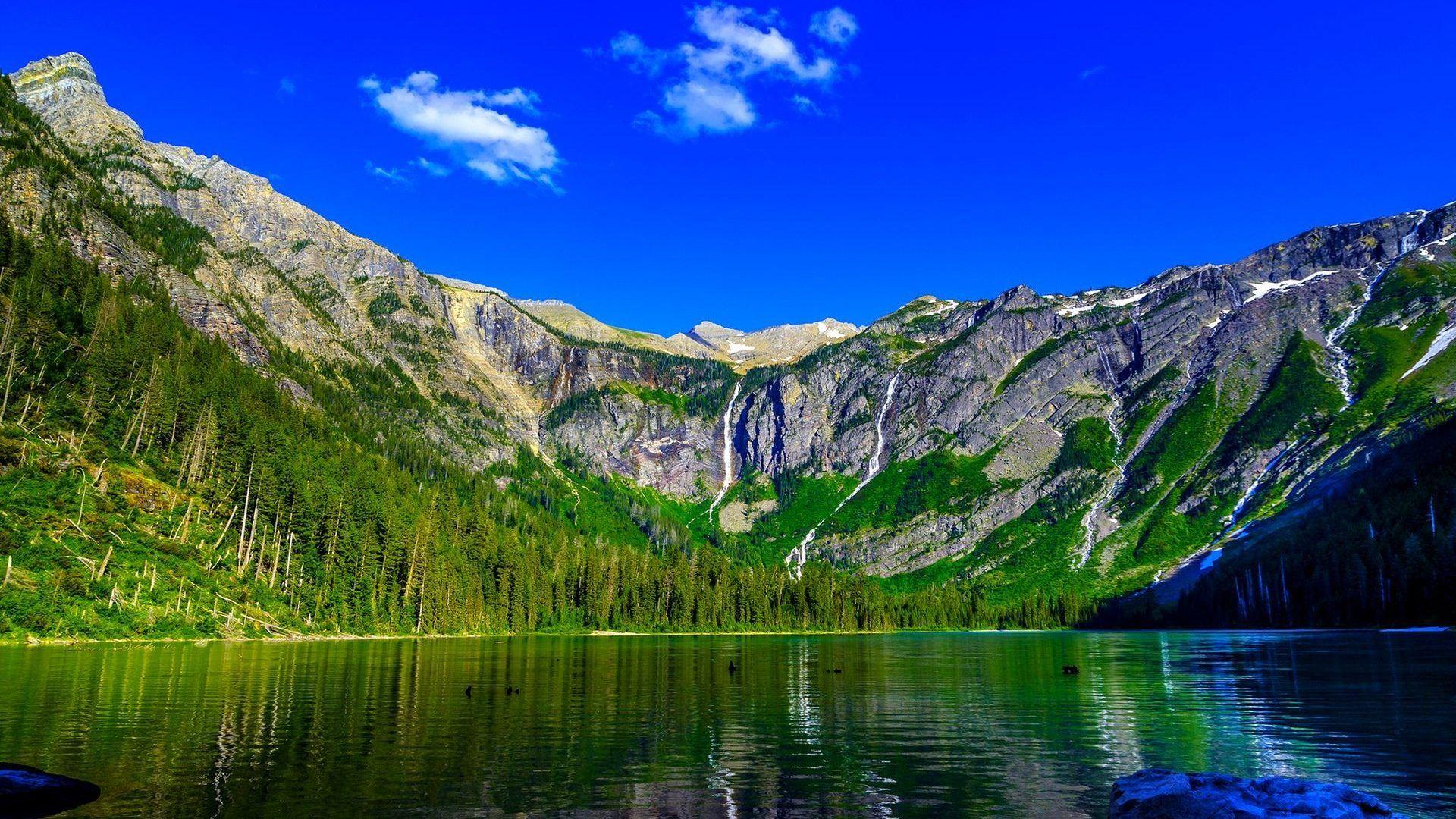 Lakes MOUNTAIN LAKE Usa Glacier National Park Montana State