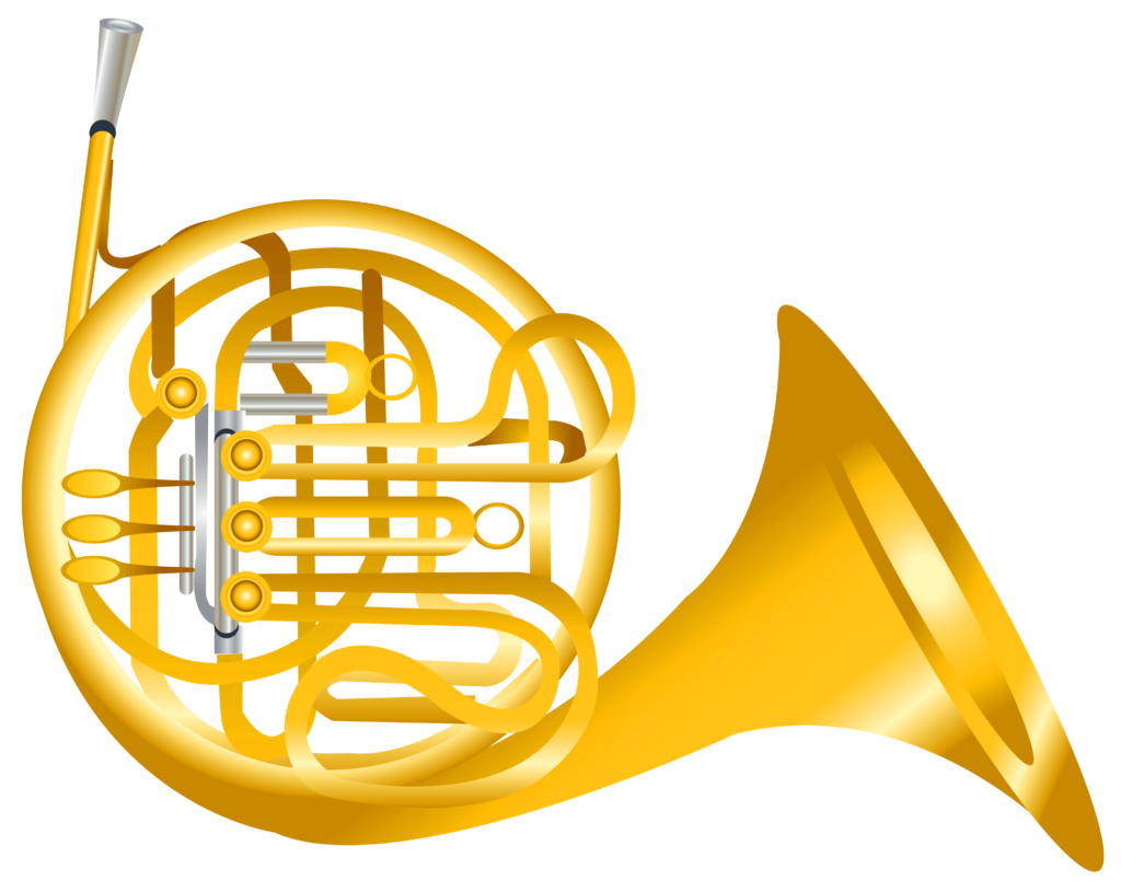 French Horn Transparent Wallpaper Clipart