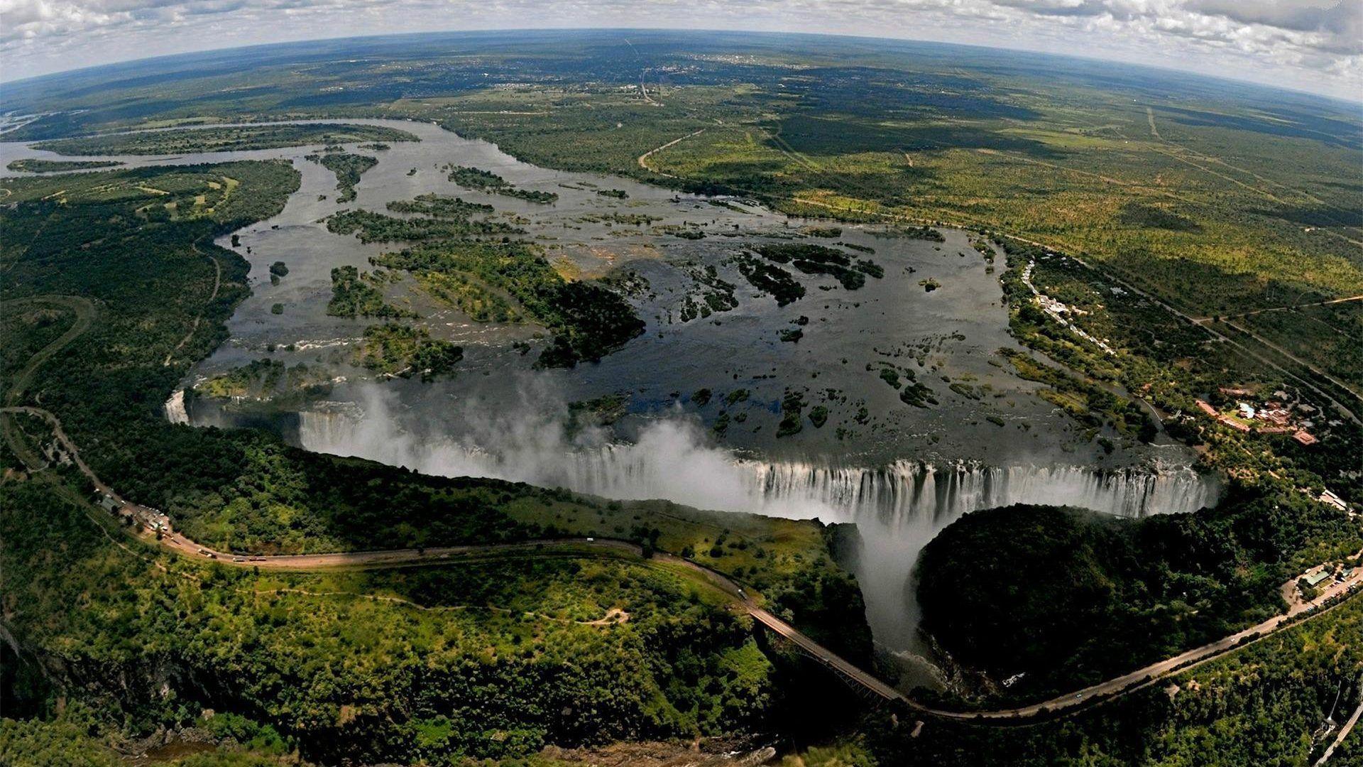 Waterfalls Livingstone Falls David Africa Victoria Zimbabwe