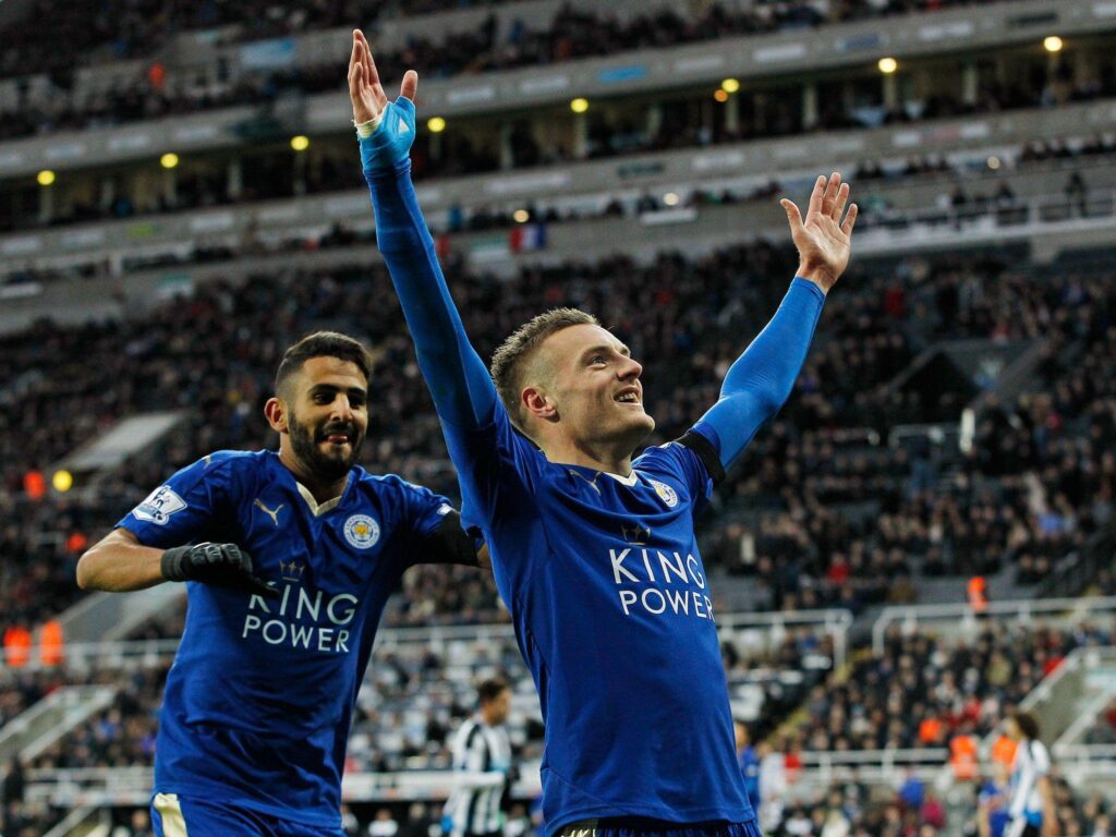Newcastle United vs Leicester City Jamie Vardy steps out of