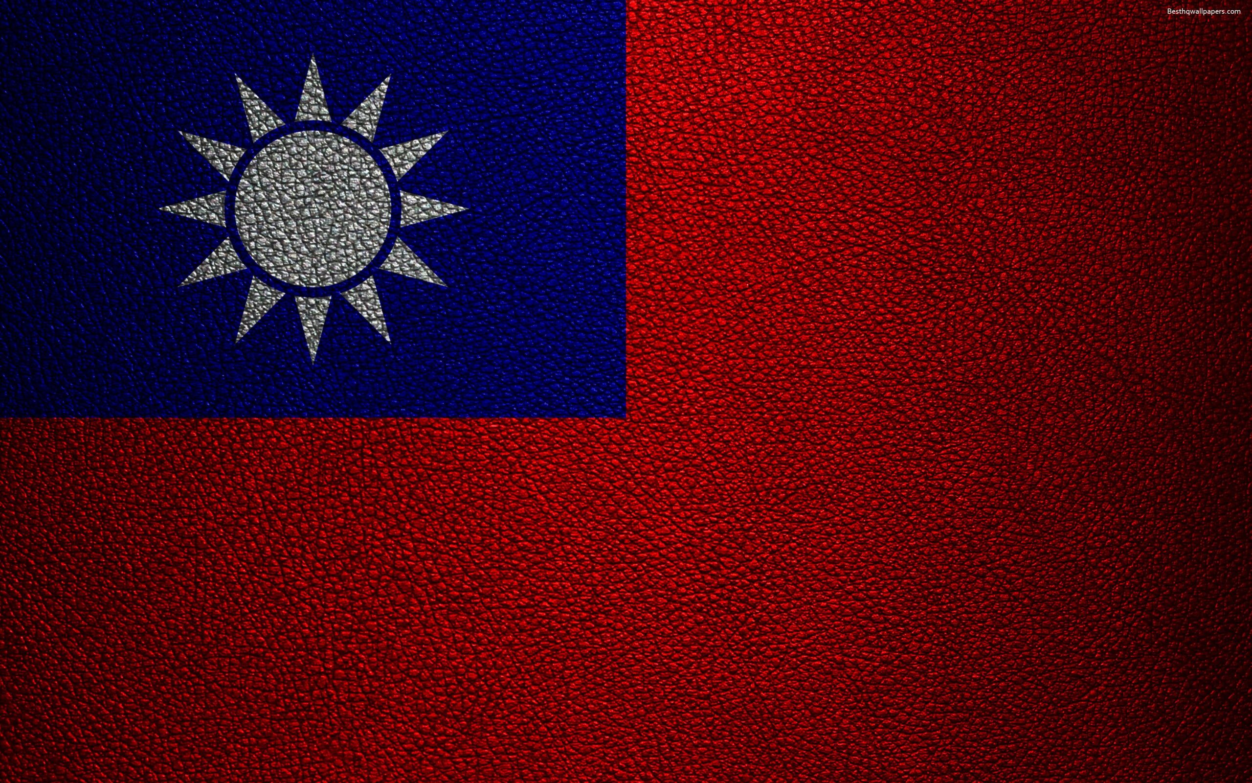 Download wallpapers Taiwan Flag, K, leather texture, Taiwan flag