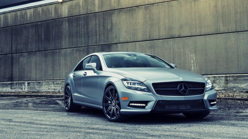 Mercedes Benz CLS AMG Concrete Wall 2K Wallpapers