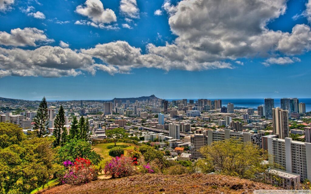Panoramic View Of Honolulu Hawaii Hdr Wallpapers
