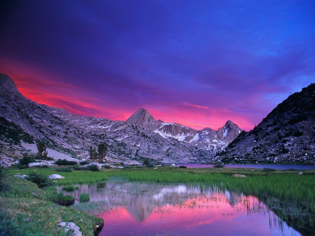 Sunset Over Evolution Lake, Kings Canyon National Park, California