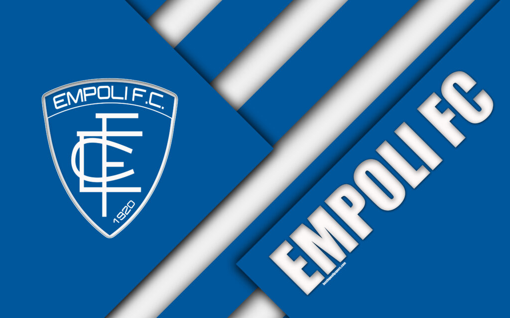 Download wallpapers Empoli FC, k, material design, logo, blue white